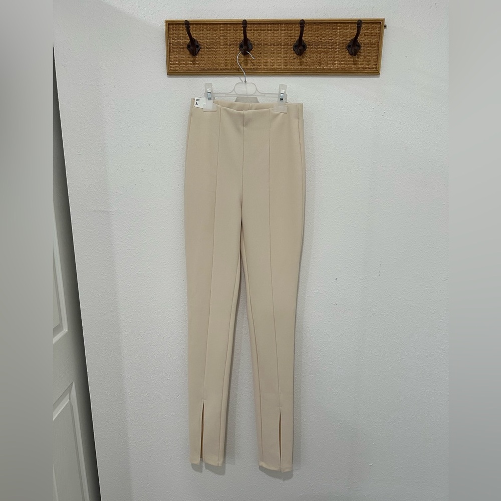 Zara high rise legging dress pant with front slit